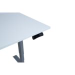 Töölaud ERGO 2-mootoriga 140x80xH60-125cm, hallikasvalge/hõbehall - Pilt 4