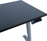 Töölaud ERGO 2-mootoriga 140x80xH60-125cm, must/hõbehall - Pilt 4