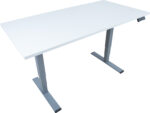 Töölaud ERGO OPTIMAL 2-mootoriga 160x80xH62-127cm, hallikasvalge/hõbehall - Pilt 2