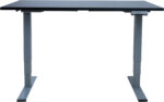 Töölaud ERGO OPTIMAL 2-mootoriga 140x80xH62-127cm, must/hõbehall - Pilt 2