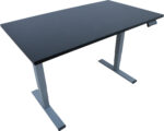 Töölaud ERGO OPTIMAL 2-mootoriga 140x80xH62-127cm, must/hõbehall - Pilt 3