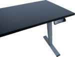 Töölaud ERGO OPTIMAL 2-mootoriga 140x80xH62-127cm, must/hõbehall - Pilt 4