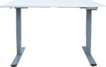 Töölaud ERGO OPTIMAL 2-mootoriga 140x80xH62-127cm, hallikasvalge/hõbehall - Pilt 2