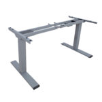 Töölaud ERGO OPTIMAL 2-mootoriga 140x80xH62-127cm, hallikasvalge/hõbehall - Pilt 4