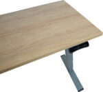 Töölaud ERGO OPTIMAL 2-mootoriga 140x70xH62-127cm, hikkoripuu/hõbehall - Pilt 4