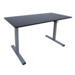 Töölaud ERGO OPTIMAL 1-mootoriga 120x60xH71-116cm, must/hõbehall - Pilt 2