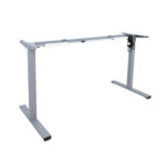 Töölaud ERGO OPTIMAL 1-mootoriga 140x70xH71-116cm, hikkoripuu/hõbehall - Pilt 4