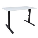Töölaud ERGO OPTIMAL 1-mootoriga 120x60xH71-116cm, valge/must - Pilt 2