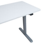 Töölaud ERGO LIGHT 1-mootoriga 120x60xH73-118cm, valge/hõbehall - Pilt 4