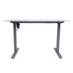 Töölaud ERGO LIGHT 1-mootoriga 120x60xH73-118cm, valge/hõbehall - Pilt 5