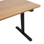 Töölaud ERGO LIGHT 1-mootoriga 120x60xH73-118cm, tamm/must - Pilt 5