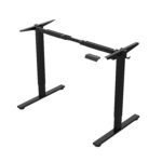 Töölaud ERGO FIT 1-mootoriga 120x60xH71,5-116cm, tamm/must - Pilt 2
