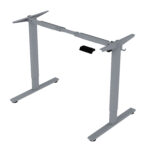 Töölaud ERGO FIT 1-mootoriga 120x60xH71,5-116cm, valge/hõbehall - Pilt 2
