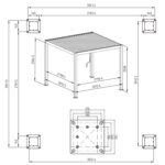 Varikatus MIRADOR-111 3x3m kardinatega, tumehall - Pilt 7