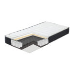 Voodi JASPER 90x200cm, madratsiga HARMONY UNO, hall - Pilt 6