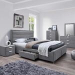 Voodi CAREN 160x200cm, madratsiga HARMONY TOP, hall - Pilt 3