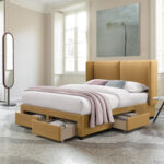 Voodi SUGI madratsiga HARMONY TOP 160x200cm, kollane - Pilt 2