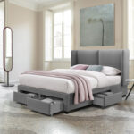 Voodi SUGI madratsiga HARMONY TOP 160x200cm, hall - Pilt 2