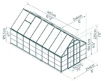 KASVUHOONE BALANCE 11,9M², HALL - Pilt 3