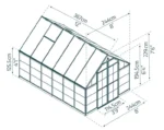 Kasvuhoone Balance 8,9m² hall - Pilt 2