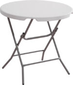 Kokkupandav laud ümar 80cm valge