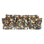 Kiigepadjad ROMA 108x56x10cm, sinised lilled, 3tk - Pilt 2