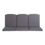 Kiigepadjad FRANCO 116x54xH7cm, tumehall, 3tk - Pilt 2