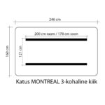 Kiigekatus MONTREAL-3, 160x246cm, tumepruun - Pilt 2