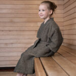 Hommikumantel RENTO BROWN, laste S/M - Pilt 4