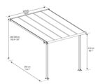 Varikatus terrassile Olympia 3x3,05 hall/kirgas - Pilt 2