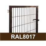 Jalgvärav STRONG laiusega 1m RAL8017 pruun – 1