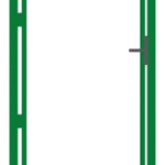 Jalgvärava raam laiusega 1m RAL6005 roheline – 2