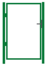 Jalgvärava raam laiusega 1m RAL6005 roheline – 2