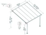 Varikatus terrassile Feria 3x3m valge/kirgas - Pilt 2