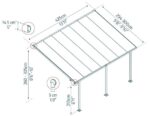 Varikatus terrassile Feria 3x4,25m hall/kirgas - Pilt 2