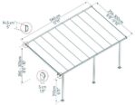 Varikatus terrassile Feria 3x5,46 hall/kirgas - Pilt 2